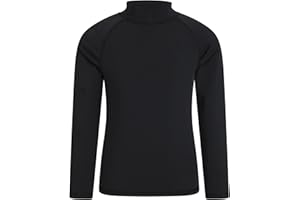 Mountain Warehouse Kids Rash Vest - UV Protection Rash Guard, Long Sleeves Childrens Rash Shirt, Flat Seams, Quick Drying, Stretch Fabric - Ideal for Swimming,