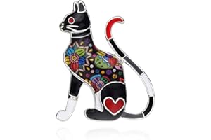 NEWEI Broche de gato para mujeres y niñas, chaqueta o bolsa, pines de gato, regalos de joyería