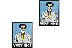 TUYATEZHI 2 Stück Very Nice Sehr Gut Stickerei Patch Flagge Abzeichen Lustiger Taktische Aufnäher Nylon Militär Applikation für Kleidung Hut Jacke Taschen Rucksäcke Weste Jeans