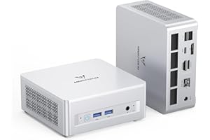 ‎MINIS FORUM MINIS FORUM UM880 Plus mini PC, AMD Ryzen 7 8845HS (8C/16T, do 5,1GHz), 32 GB pamięci DDR5 RAM, 1 TB SSD, karta graficzna Radeon 780M, OCuLink, potrójny wyświetlacz, 8K 60 Hz, 5 x port USB, Wifi6e
