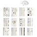 Teenitor 12 Sheets Metallic Temporary Tattoos Waterproof Flash Tattoos Metallic Henna Tattoos - 230+ Designs Temp Tattoos Sticker for Women & Girls - Arrows Feathers Bracelets Wrist & Arm Bands(Gold Silver Black)