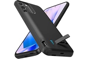 Giabuao Akkuhülle für Samsung Galaxy S22, 7000 mAh, schlanke wiederaufladbare Ladehülle, erweiterte Ladehülle, Backup-Akkuladegerät, tragbare Powerbank für Samsung Galaxy S22 (6,1 Zoll) – Schwarz