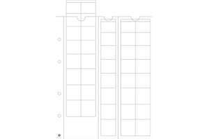 Leuchtturm 308740 Portamonete Optima Euro - 50 Scomparti Trasparenti per Set di Monete Euro - per Monete da 1 Centesimo a 2 Euro - Confezione da 5