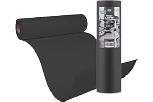 STAUBPIRAT Tischläufer Rolle schwarz - 24 m x 40 cm - Airlaid - modern, textilähnlich - Tisch Dekoration für Hochzeit, Geburtstag, Halloween, Silvester