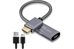 Elebase Adattatore Cavo USB-C Femmina a HDMI Maschio,Convertitore Ingresso USB Tipo C 3.1 a Uscita HDMI,Adattatore 4K 60Hz USBC Thunderbolt 3 per Monitor,MacBook Pro,Mac Air,Chromebook Pixel