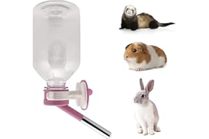Choco Nose Patented No-Drip Water Bottle/Feeder for Guinea Pigs/Hamsters/Bunnies/Ferrets/Other Small Pets, Critters and Animals -For Cages, Crates or Wall Mount. 300ML. Nozzle 10mm, Pink (C128)