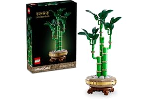 LEGO Botanicals Lucky Bamboo Artificial Plant for Indoor Display - Set for Adults includes a Buildable Pot with a Wood-Effect Plinth for Home Decor - Gift for Her or Him - 10344