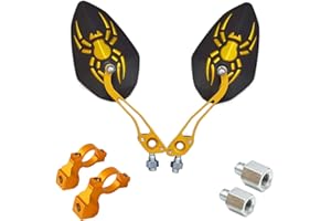 NAKAZAWA Handlebar Rear View Mirrors For Mountain Road Bike, 2pcs bike rear view mirrors with Wide Angle Mirror, Adjustable Rotatable Handlebar for Mountain Bike, Bicycle Rearview Mirror