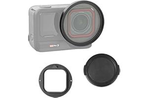 PULUZ Kit anello adattatore filtro UV per insta360 Ace Pro 2, con copriobiettivo action camera 52 mm accessori per Ace Pro 2