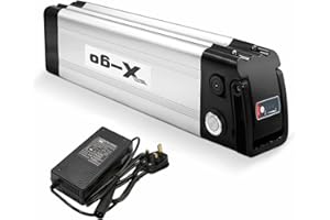 X-go 48V 13AH Ebike Battery, Folding Bike Discharge Electric Bicycles With Charge For 200W 250W 350W 500W 750W (48V 13AH 2Port)