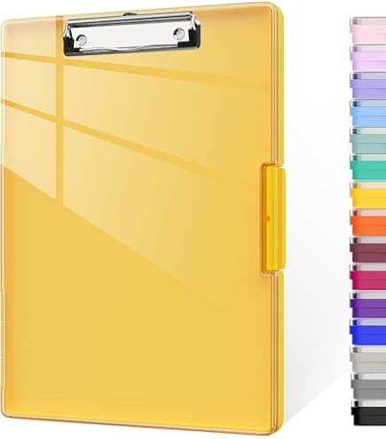 PUNCIA Clipboard with Storage Space, 24 x 34 cm, Robust Clipboards with 2 Compartments, Clearly Visible Clipboards on Top Panel, Nursing Clipboard, Portable Cover for Office and
