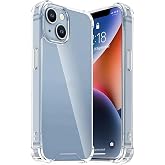 KZY İletişim Apple iPhone 14 ile Uyumlu Kapak Kamera B&ouml;l&uuml;m&uuml; A&ccedil;ık Airbag Antishock K&ouml;şe Korumalı Şeffaf Silikon Kılıf