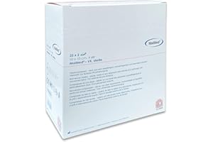 ‎SAXOMED Sterile Kompressen 10x10 cm - 50 Stück Wundkompressen Saugkompressen 10x10 steril - Wundauflagen steril Wundauflage nicht haftend - Vlieskompressen Ideal für Erste Hilfe & Pflege