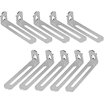 Set Di 6 Staffe Angolari Regolabili Per Mobili - Fissaggio A 90° Con Scanalature Per Tavoli, Sedie E Armadi