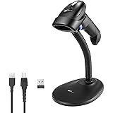 NetumScan Wireless 2D Barcode Scanner Automatischer USB-Barcodeleser mit freihändigem verstellbarem Standleser / Imager (QR P