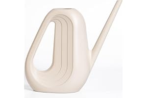 Plastia Regadera Pequeña para Plantas de Interior 1,4 L – Regadera Plantas con Pico Largo para Riego Fácil – Regaderas Jardín de Plástico Reciclado, Marfil