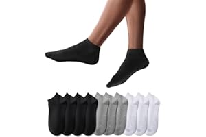 YouShow 10 Pares Calcetines Deportivos Tobilleros Hombre Mujer Cortos Calcetin Algodon