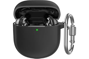 AHASTYLE Silicone Case for New Bose QuietComfort Earbuds II/Ultra Earbuds (2023) Shockproof Full Protective Skin Case Cover Compatible with New Bose QuietComfort Earbuds II/Ultra Earbuds 2023 (Black)