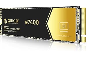 ORICO e7400 1TB NVMe SSD, PCIe Gen4 x 4 M.2 2280 SSD, Up to 7400MB/s, 3D Nand Flash, Compatible with PS5 and PC, for Gamers and Creators