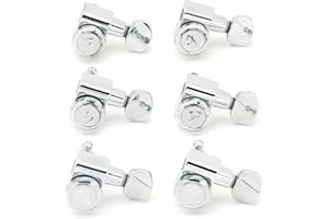 Fender 099-0818-500 Bloqueo de máquinas de sintonización Stratocaster y Telecaster, botones Vintage Chrome