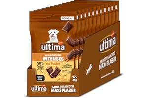 Ultima Friandises pour Petits Chiens Adultes - Intense Bites Poulet Lot de 12 x 40g