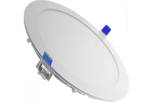 LEDUNI ® Downlight Panel LED Redondo 20W Circular 2000LM Color Blanco Cálido 3000K Angulo 120 IP40 OPAL Aluminio 225 * 12Hmm Dimension de corte 205mm