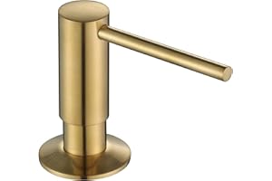Maizoon Soap Dispenser Tipo di pressa in rame per lavello da cucina uso multifunzionale durevole facile da pulire Grande capacità con rotazione di 360 gradi Testa della pompa 500ML Oro
