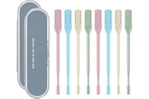 Jemey 8 Stücke Nasenhaartrimmer Nasenhaarschneider Ohrhaarschneider, Nasierer, Nasenhaar Rasierer für Herren, Frauen, Ohne Strom, Einfache Reinigung, Bequem für Reisen, Geschäftsreisen