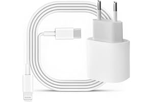 CORSAIR Caricatore iphone【Certificato Apple MFi】20W Caricatore Rapido USB C with 2M Cavo for iPhone 14/14 Pro/ 14 Pro Max/ 14 Plus/ 13/12/11/XS/X/8, AirPods，USBC Caricabatterie Spina Adattatore Alimentatore