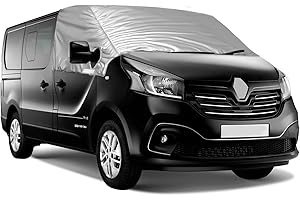 Housse de Pare-Brise Avant Compatible avec Renault Trafic 2014-2019, Pare-Soleil de Fenêtre Compatible avec Opel Vivaro 2014-2018, Compatible avec Flat Talento 2016-2020, 100% Occultant