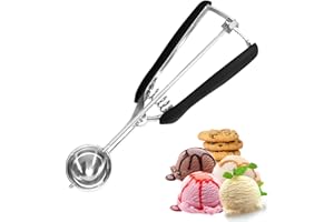 Eislöffel Portionierer Edelstahl, Glaxcidy Muffin Scoops Cupcake Scoop Eisportionierer Edelstahl mit Auslöser für Keks, Eis, Cupcake, Muffin, Fleischball