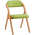 SoBuy FST92-GR, Folding Chair Wooden Padded Folding Kitchen Dining Chair Office Chair Desk Chair, Green