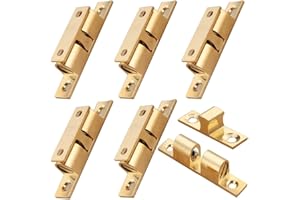 CEEYSEE 6 Stück Doppel Kugelschnäpper 60mm Messing Türschapper Möbelschnäpper mit Schrauben für Schränke, Bücherregale, Schranktüren (60mm/DQMK)