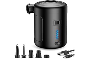 SUPPOU Pompa Elettrica, 6000mAh Pompa Elettrica per Materasso Gonfiabile può essere rapida per Gonfiare e Sgonfiare, Adatto per Materasso Gonfiabile, Materassino Campeggio, Piscina Gonfiabile Air Pump