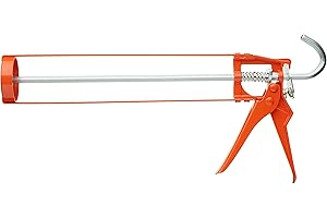 ProDec Contractor Pistolet à calfeutrer pour cartouches, produits d’étanchéité, silicone, adhésifs, fonctionnement facile, parfait pour les professionnels et les particuliers