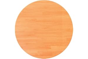 vidaXL Tablero de Mesa Redondo Madera Maciza de Pino marrón Ø90x2,5 cm, Tablero de Mesa, Tablero de Mesa de Madera, Tablero Redondo