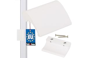 KOTARBAU® Uniwersalny uchwyt aluminiowy do drzwi balkonowych wersja DE Luxe kolor biały RAL 9016