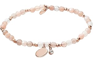 FOSSIL Damen Halbedelsteinarmband mit verstellbarer Spange