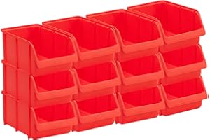 hünersdorff 12x Sichtbox Stapelbox Lagerbox in Größe 4, aus Polypropylen