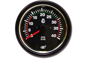 MOTOR METER RACING 85mm 12/24V Diesel Tachometer with Bulb Back Light
