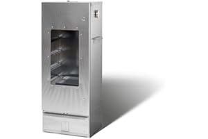 SMOKI RÄUCHERTECHNIK Smoki - Horno para ahumar (100 x 39 x 33 cm, con cristal de acero aluminio)