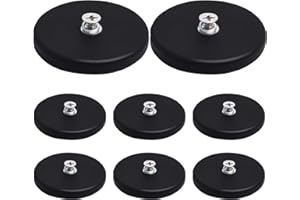 OCEUMAOA 8Stück Neodym Magnete Gummiert 43mm Magnete mit Gewinde 15kg Sehr Starke Magnet Gewinde,Gummierte Magneten Innen-Gewinde M4