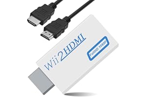 ULMERVION W-ii to HDMI Converter with 1m Cable, W-ii to HDMI Adapter for 1080P/720P HD Output, Compatible with Smart TV, Supports All Display Modes
