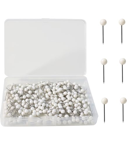 100 Push Pins Map Tacks – Round Head Plastic For Fabric, Sewing & Bulletin Boards 4 thumbnail image