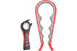 AIRCOVER Multiöffner Deckelöffner, Glasöffner Flaschenöffner und Pull-Dosenöffner Kit zum Öffnen Störrischer Deckel, Ideal für Senioren, Frauen, Kinder, Schwache Hände bei Arthritis