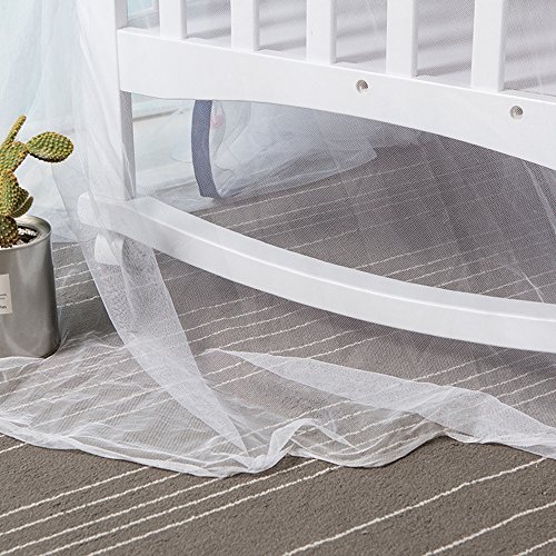 Moskitonetz, Vitutech Fliegennetz Mückennetz Insektennetz Spitze Betthimmel Rund Moskitonetz für Einzel oder – Doppelbetten Indoor or Outdoor – Travel Insekten Malaria Schutz Weiß - 7