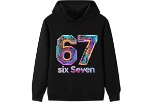 Banxidi 67 MEME huvtröjor, pojkar flickor sex sju jumper toppar, barn komfort bomull huvtröja sweatshirt för åldrarna 2-13 år