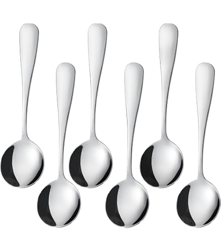 Cuillères à Soupe Bisda - Lot De 6 Acier Inoxydable 18/10 | Argenté | Longueur 17.5cm