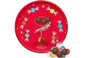 SOOLAR Lindts Lindor Irresistibly Smooth Assorted Truffles Tin 450g- Chocolate For Family, Men Women, Kids - For Xmas Party, Schools, Secret Santa, Stocking Filler