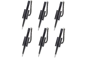 XNHIU Counter Pens Secure Counter Pens Adhesive Back Base Pen Holder Black Desk Pen Reception Ballpoint Pen for Office Supplies (6)